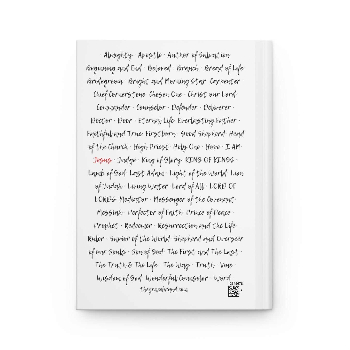 The Grace Brand Journal White - "Names of Jesus"